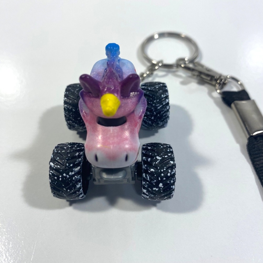 Monster Jam Mini Sparkle Smash 1:87 Custom Keychain Lanyard Winter Snow Tires